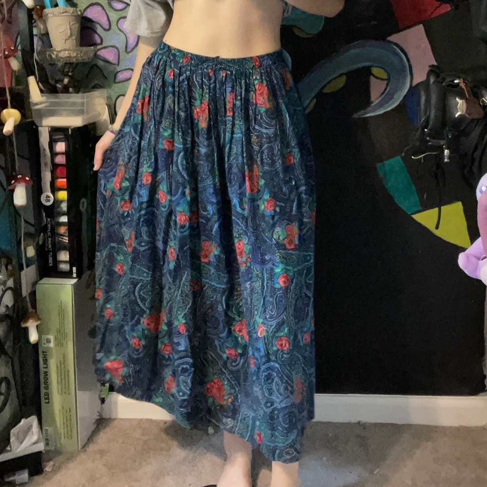 Golden Flower of life Maxi Skirt